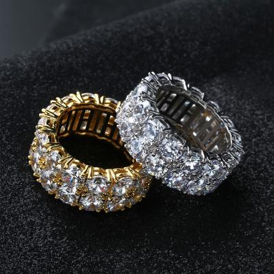 China Lowest Price Copper Hot Selling Classic Women Wedding Band White Gold Plated Zircon Ring for sale