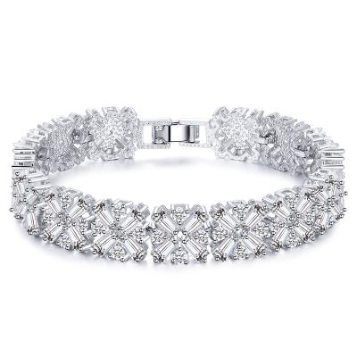 China Luxury Zircon Diamond Wedding Bridal Bracelet HSS0078 from Costume Jewelry D.C.A. Fashion Zircon Jewelry Bracelets and Bangles CLASSIC for sale