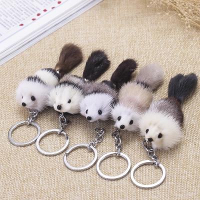 China Promotion Gift Plush Fox Car Key Chain Cartoon Lady Accessory Cute Pendant Creative Bag Pendant Backpack for sale