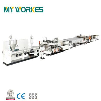 China Plastic sheet PC cavity sheet extrusion making machine maquinarias construction line plastic fabrication for sale