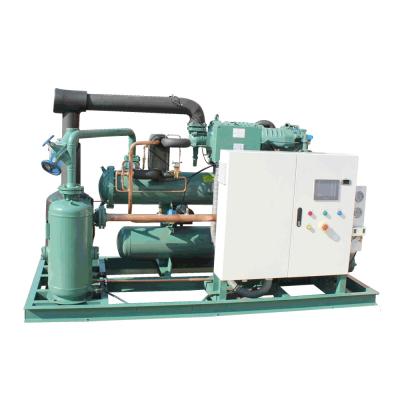 China Water Cooled Hotels Compressor Condensing Unit With Screw Compressor for sale