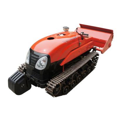 China Garden Trator Diesel Engine Multifunctional Remote Control Crawler Tractor for sale