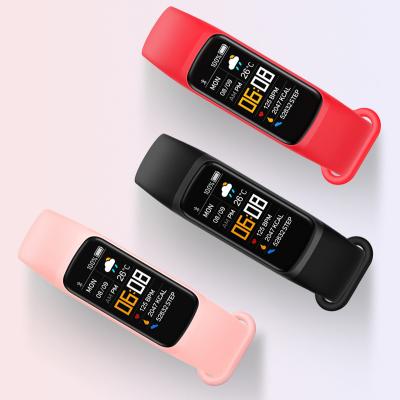 China Waterproof Touch Screen Heart Rate Tracker Band 0.96 Fitness Activity Monitor GPS Weather Forecast Wristband Smart Watches for sale