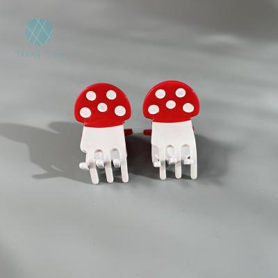 China Teenytiny Retro Small Mini Hair Claw Celluloid Acetate Celluloid Hair Claw Clip Fruit Mini Hair Claw for sale