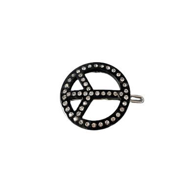 China Teenytiny Decorative Rhinestones Love Decorative Peace Clips Hair Clips Hair Clips Black Peace Sign Hair Clips for sale