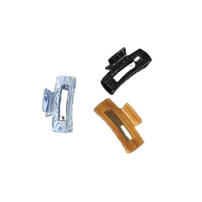 China Teenytiny Square Claw Clips 2022 New Colors Hollow Out Large Rectangle Jaw Claw Clips Good For Thick Hair for sale