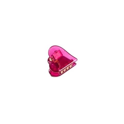 China Decorative Mini Jaw Teenytiny Mini Jaw Clip Transparent Red Cute Heart Shaped 2.5cm Mini Small Heart Hair Claw for sale