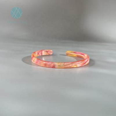 China Teenytiny BOHEMIA Summer Colors Stacking Wristband Bracelets Cellulose Acetate Handcrafted for sale