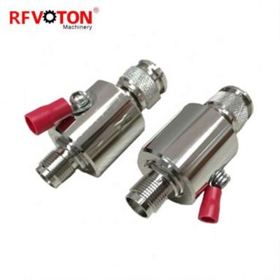 China RFVOTON 600V Surge Protector rf Surge Arrester TNC Copper Coaxial Antenna Surge Arrester for sale