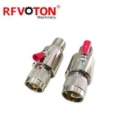 China 0-3Ghz /0-6Ghz UHF Copper Male To Female Surge Arrester Lightning Arrester for sale