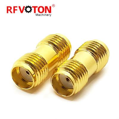 China RF Gold Plated RF Adapter SMA Female / Jack to SMA Female / Jack Straight RF Adapter for sale