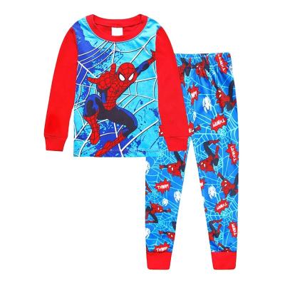 China 100% QUICK DRY 100% Cotton Winter Kids Spiderman Pajamas Set Boy's Bath Light Year Sleepwear Loungewear for sale