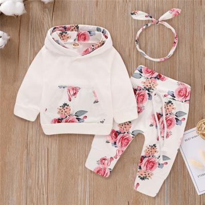 China Casual Babies Clothing Sets Toddler Girl Boutique Outfits Fall Hooded Winter Girls Clothing Sets for sale