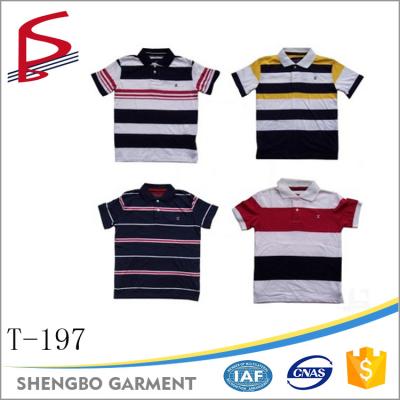 China Anti-pilling Latest Stripe Polo T-shirt Design Wholesale for sale