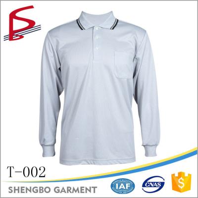 China Factory Wholesale Anti-pilling Polo Neck Long Sleeve T-Shirt for sale