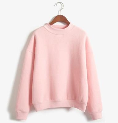 China Multi Color Anti-Wrinkle Candy Casual Pullover Lady Round Neck Sweatshirt Hoodies For Girl for sale