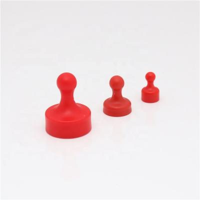 China Industrial Neodymium Magnet Custom Size Colorful Plastic Push Pin Thumbtack Magnet For Standing for sale