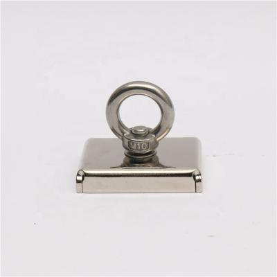 China Super Strong Industrial Magnet Neodymium Stainless Steel Hook Fishing Magnet For Scavenging Salvage for sale