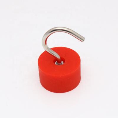 China Industrial Magnet 30 Years Experience Super Strong Rubber Coated Neodymium Hook Magnet for sale