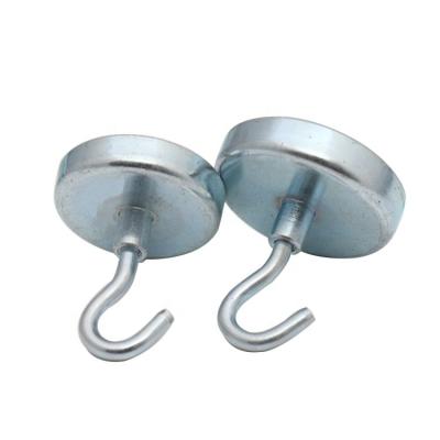 China Industrial Magnet China Manufacturer Direct Wholesale High Pull Strength Zinc Ferrite Coated Hook Magnet For Holding for sale