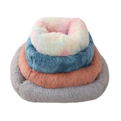 China Winter Sustainable Rectangle Soft Fluffy Pet Bed For Small And Large Animas Pet Nest Bed for sale