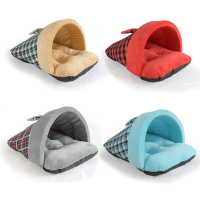 China 2022 New Breathable Comfortable Winter Slipper Pet Beds For Indoor Cat Dog for sale