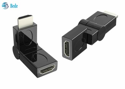 China El oro plateó HDMI masculino al adaptador femenino 90 del eslabón giratorio 180 270 360 grados rotativos en venta