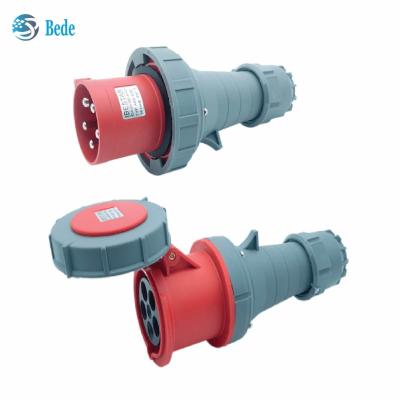 China Pinos industriais Couplor industrial IP67 AC380-415V da tomada 3P+N+E & do soquete 5 63 e 125 ampères à venda