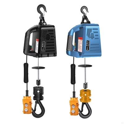 China Hotels 220v 300kg Mini Small Electric Traction Hoist Portable Wire Rope Hoist for sale