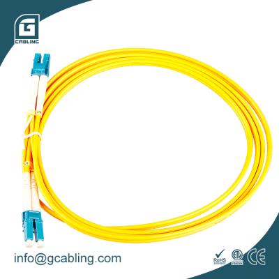 China PVC Patch Cord Fiber Optic Patch Cord (LSZH Optional) Gcabling 3M SM Fiber 2mm LC to LC Duplex SM PVC Fiber Optic Patch Cable for sale