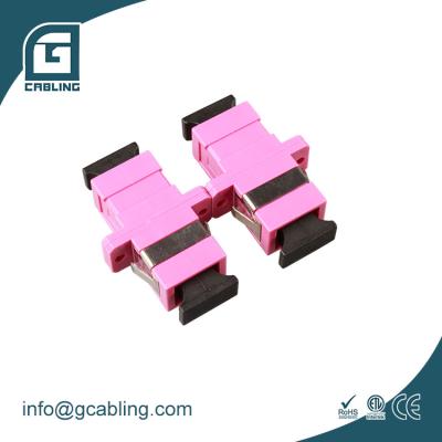 China FTTH FTTX FTTB Gcabling 10 Bundle OM4 SC Fiber Optic Adapters SC Fiber Optic Connector Simplex SC UPC SX MM Fiber Optic Connector Coupler for sale