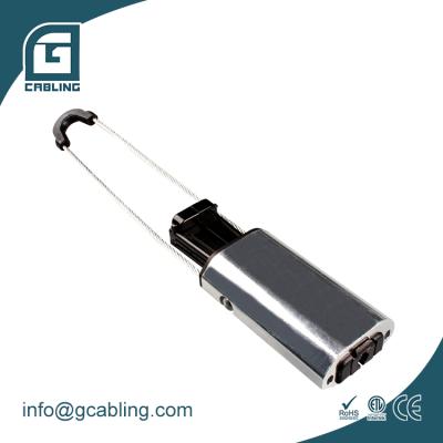 China Aluminum Alloy Gcabling Fiber Optic Cable Tension Wire With Steel Wire Anchor Dead End Hang ADSS Cables Tension Clamp for sale