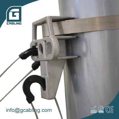 China General Industry Gcabling ADSS Bracket Right Fiber Optic Cable Fixture UPB Material Aluminum Alloy UPB Universal Pole Bracket for sale