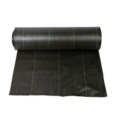 China Black Cheap Fabric Ventilation Custom Plastic Woven Weed Mat Ground Cover for sale