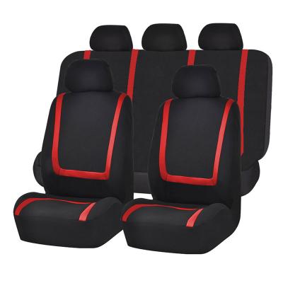 China Eco-friendly 9 Pcs Fashion 4 Colors Sport Style Design Polyester Universal Set Car Seat Covers for sale