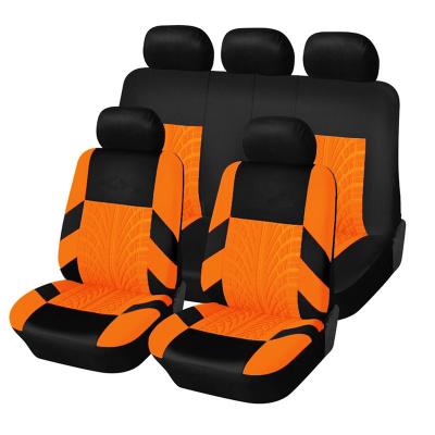 China Eco-friendly 9 Pcs Fashion 4 Colors Sport Style Design Polyester Universal Set Car Seat Covers for sale