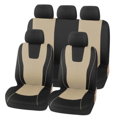 China Eco-friendly 9 Pcs Fashion 4 Colors Sport Style Design Polyester Universal Set Car Seat Covers for sale