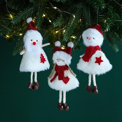 China Environmental Friendly Factory white Color Christmas Decoration Creative deer snowman Angel Decorations Items Christmas Tree Pendant for sale