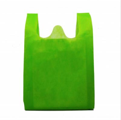 China 2019 eco-friendly china factory cheap shopping pp non woven t-shirt vest bag vest bag for sale