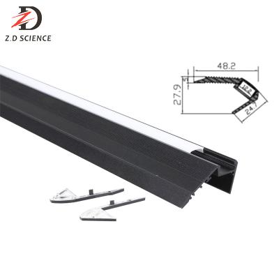 China Decorations Stairs Nosing Decoration Extrusion Led Channel Aluminum Profiles For Led Light for sale