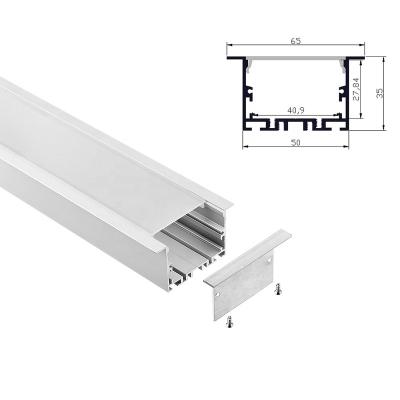 China radiator & Popular Recessed Decoration Channel Aluminum Extrusion Profile For Ceiling Led Lighting for sale