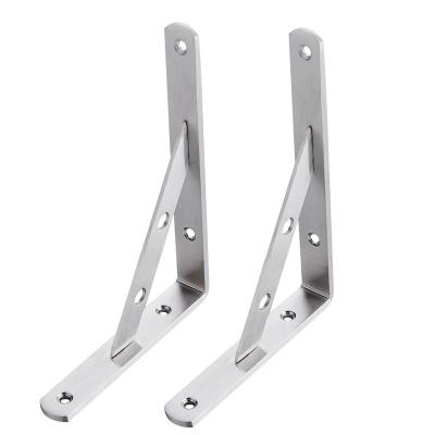 China Modern Simplicity 2 Pcs Stainless Steel Tripod Stand For Heavy Duty Table Bracket Steel Workbench Fixed Detachable Wall Mounted Shelf Bracket for sale