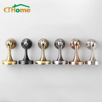 China CTHome door anti-collision door stopper door stopper strong magnetic black zinc alloy modern bathroom anti-collision for sale