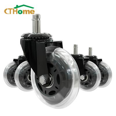 China CTHome PU 2.5-3in High Quality Black Universal Silent Polyurethane Universal Caster Modern Hot-selling Light Duty Caster for sale