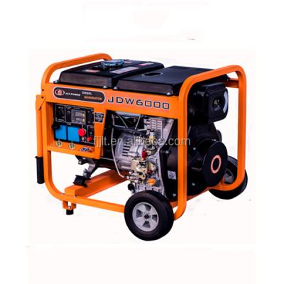 China JLT POWER Single Phase Air Cooled Diesel Generator 5kw JD-6000 Welding Welding Machine for sale