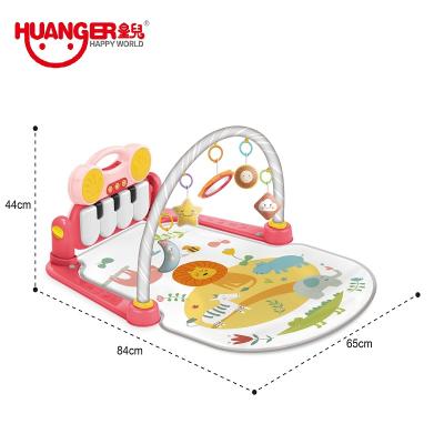 China HUANGER Fitness Activity Toy HUANGER Baby Frame Play Mat Newborn Educational Gym Piano Infant Toys With Drum 0m+ for sale