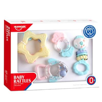 China Soft Baby Rattle Huanger Musical Training Toys for Hand Natural Eco-Friendly Non-Toxic Safe Babies for sale