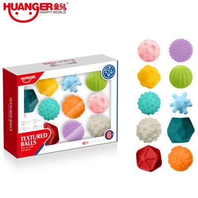 China HUANGER Hot Sale Kids Sensory Toys Textured Baby Soft Rubber Ball HE0233 for sale