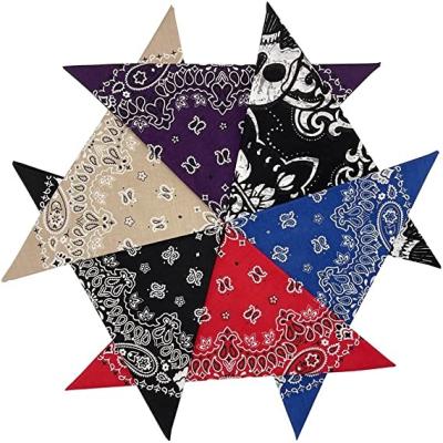 China Multifunctional Bandana Custom Wholesale Women's Paisley Accessories Unisex 100% Cotton Bandana for sale