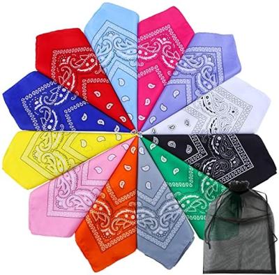 China Multifunctional Wholesale Colorful Paisley Bandana Pattern Double Side Printed 100% Cotton Bandana for sale